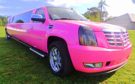 West Palm Beach Pink Escalade Limo 